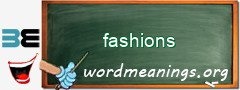 WordMeaning blackboard for fashions